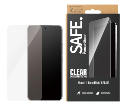 Szkło i folia ochronna PanzerGlass SAFE Ultra-Wide Fit do Xiaomi Redmi Note 15 4G/5G